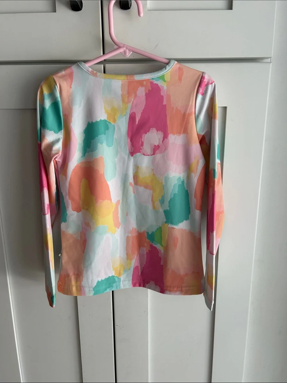 SweetHoney Girls' Multicolor Watercolor Long-Sleeve Top